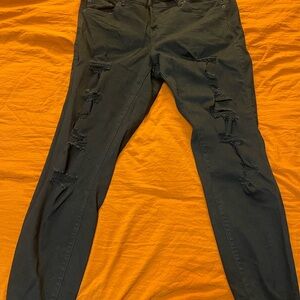 Torrid Black Distressed Skinny Jeans